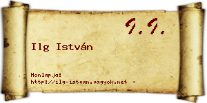 Ilg István névjegykártya
